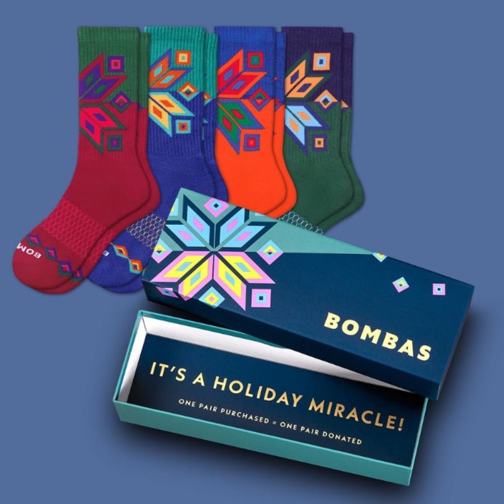 Bombas Socks - 4 Pairs or Large Bombas Socks